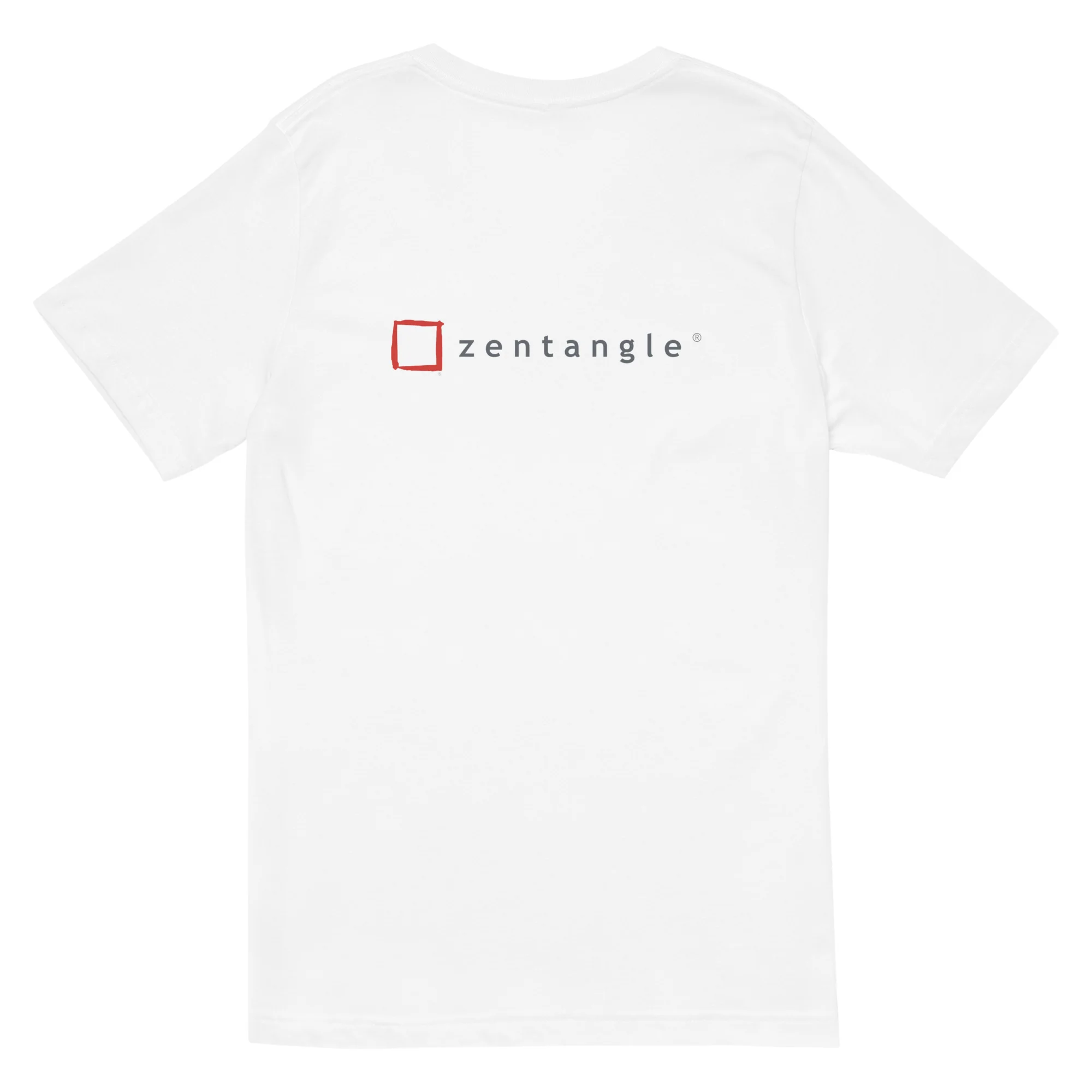 CZT - White Unisex Short Sleeve V-Neck T-Shirt - Image 2