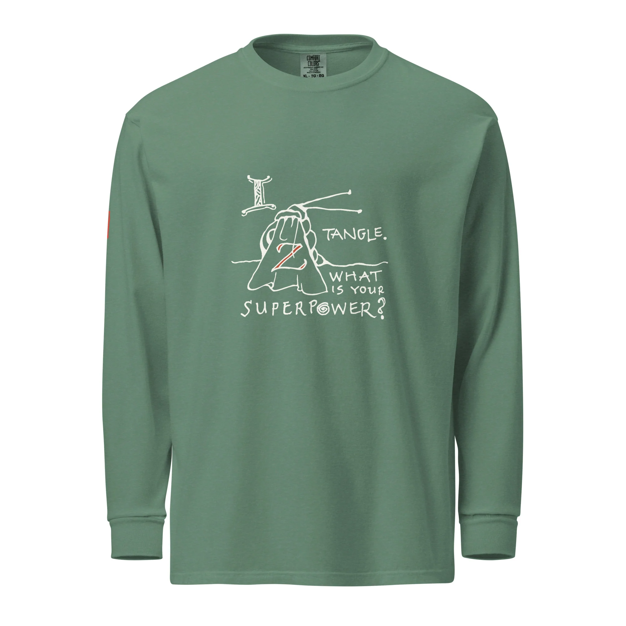 I Tangle - What Is Your Superpower - Garment-dyed heavyweight long-sleeve shirt - Image 6