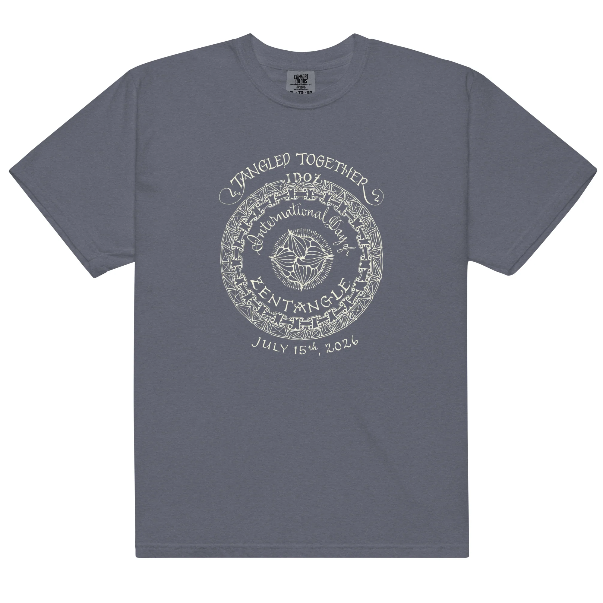 IDOZ 2026 - Unisex garment-dyed heavyweight t-shirt - white print - Image 3