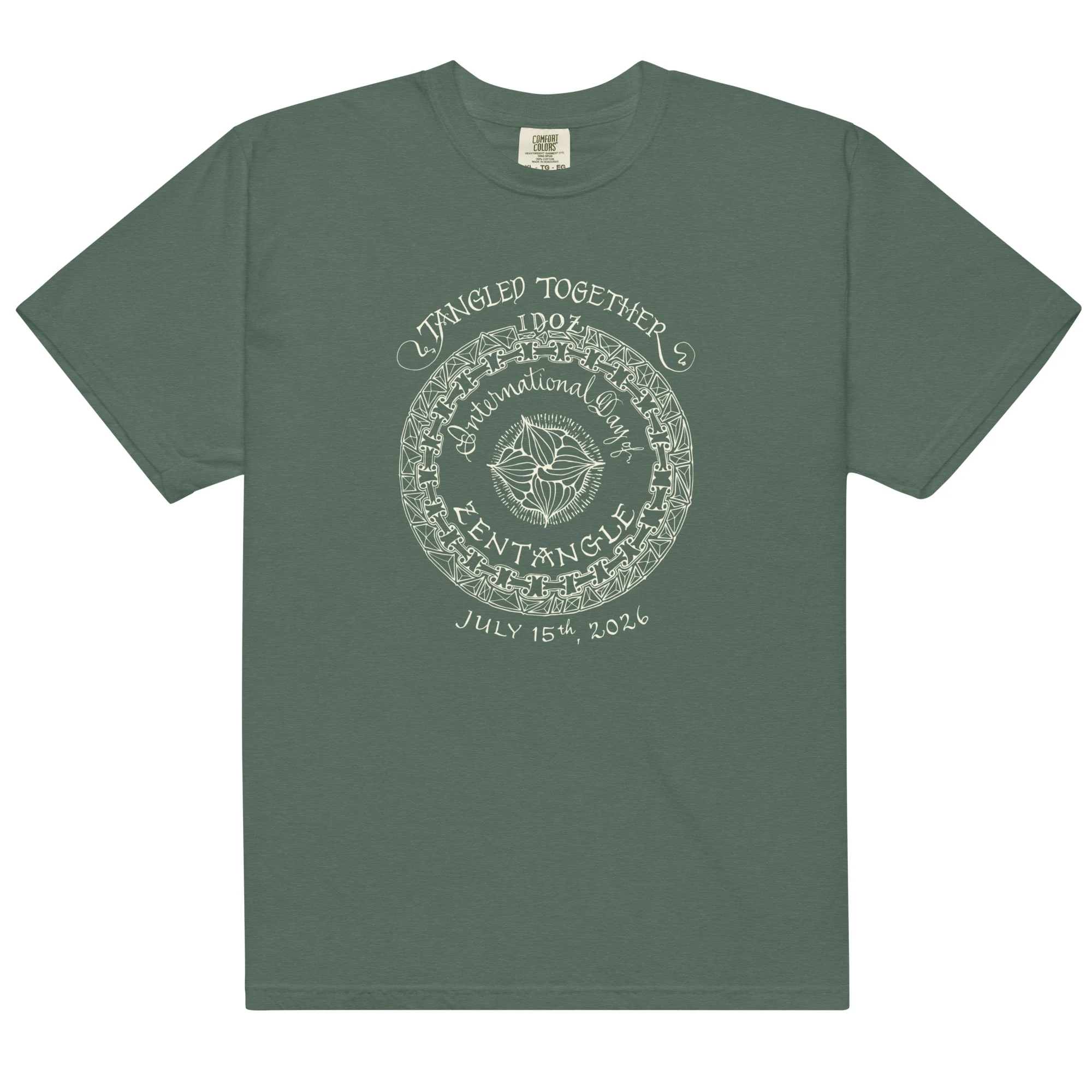 IDOZ 2026 - Unisex garment-dyed heavyweight t-shirt - white print - Image 4