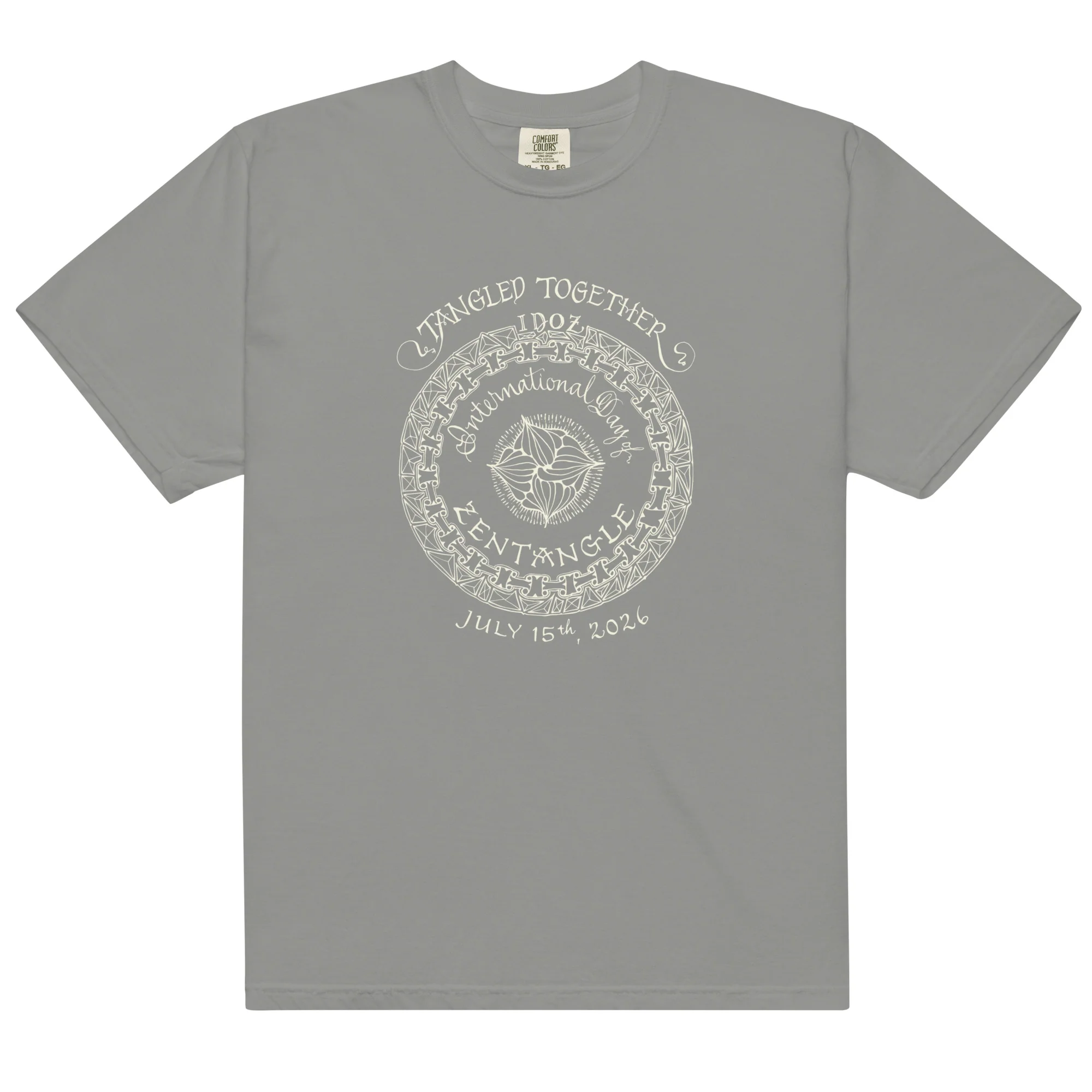 IDOZ 2026 - Unisex garment-dyed heavyweight t-shirt - white print - Image 8
