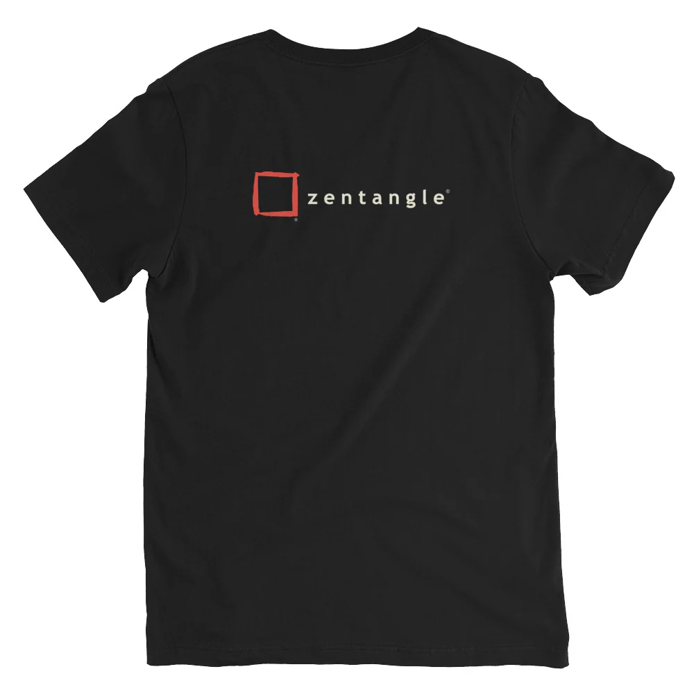 CZT - Black Unisex Short Sleeve V-Neck T-Shirt - Image 2