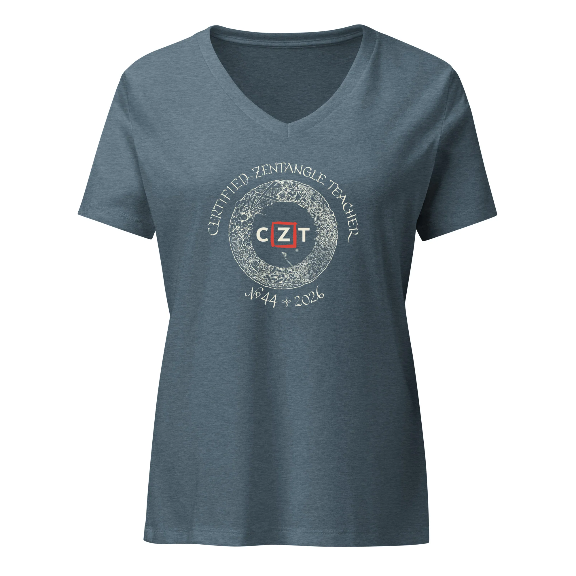 CZT 44 - Women’s relaxed v-neck t-shirt - Image 2