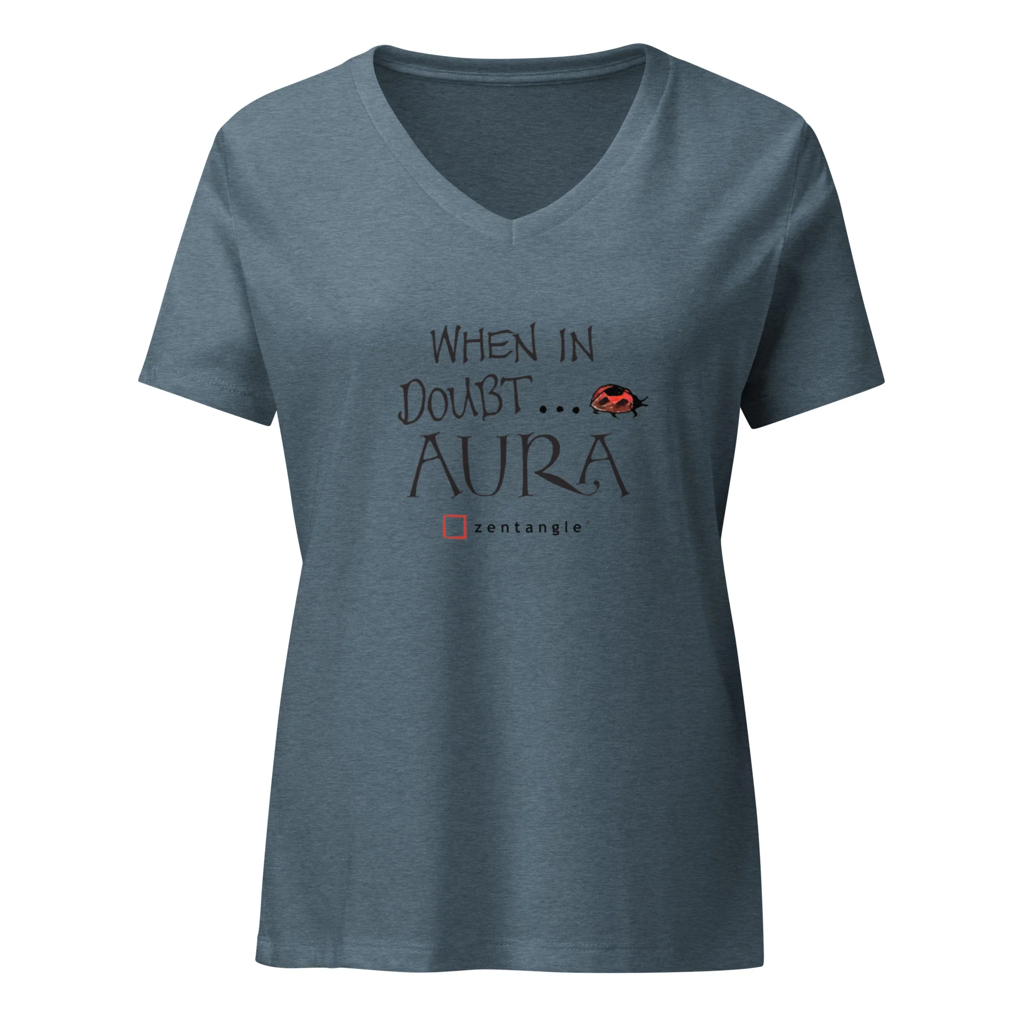 Lady Aura - Women’s relaxed v-neck t-shirt - Image 2