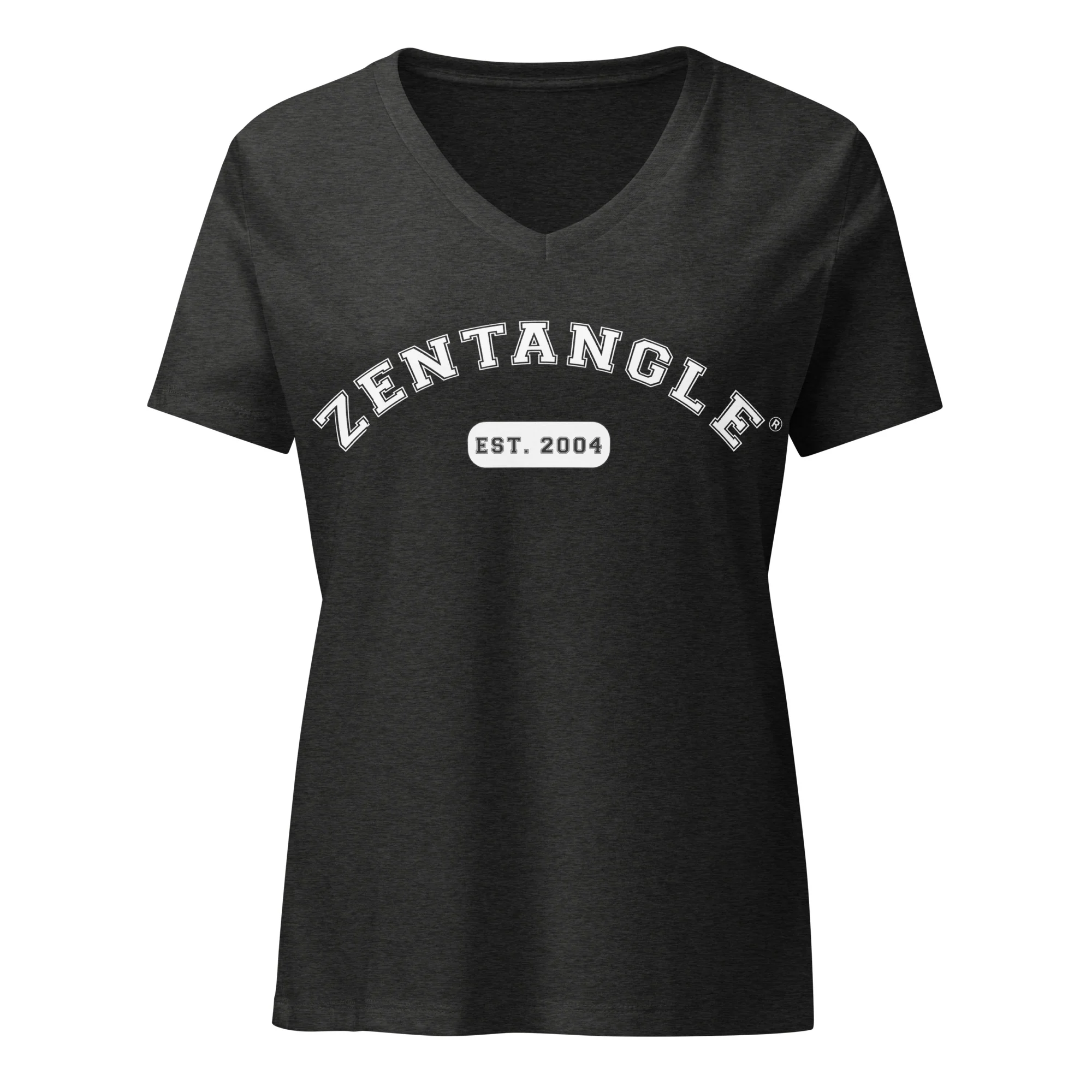 Zentangle Varsity Letters Women’s relaxed v-neck t-shirt - Image 3